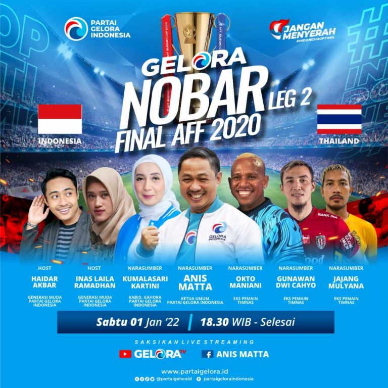 Setia Dukung Timnas Indonesia, Partai Gelora Gelar Nobar Leg II